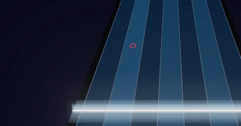 Ghost note (play softer) notation on the highway