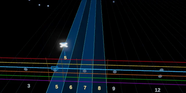 Fret-hand mute (dead note) notation on the highway